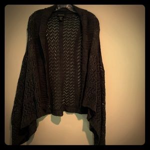 Lane Bryant Gray Crochet Vest